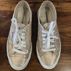 || Metallic Gold Superga Sneakers ||
